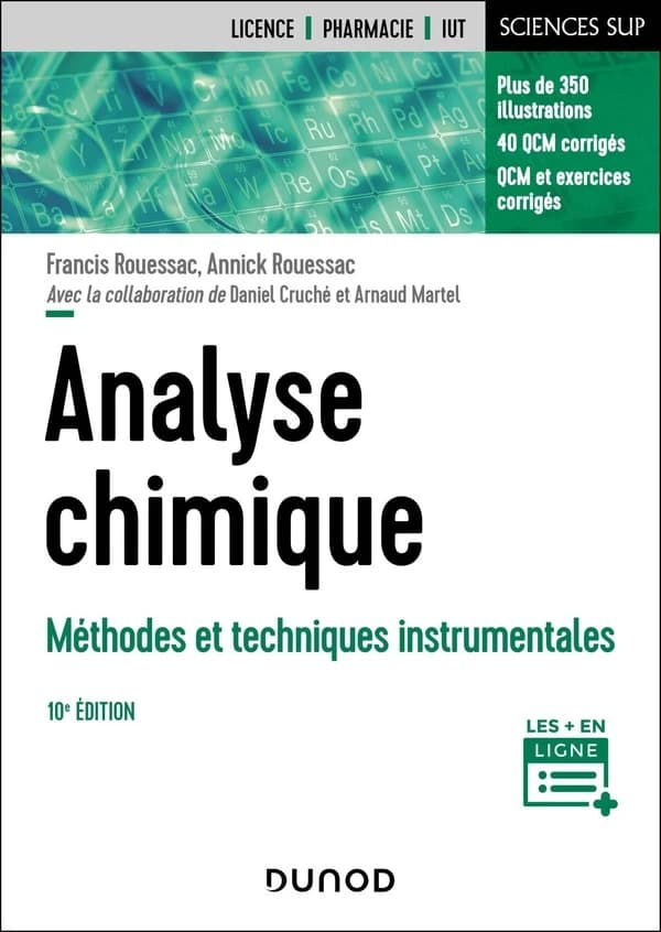 Analyse chimique : méthodes et techniques instrumentales (10e éd., actualisée) Francis Rouessac, Annick Rouessac ; avec la collaboration de Daniel Cruché et Arnaud Martel