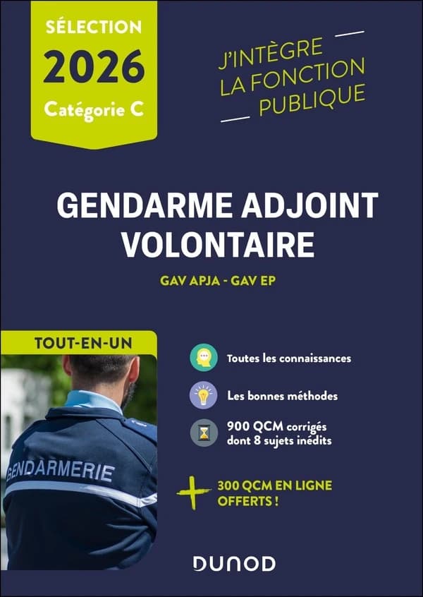 Gendarme adjoint volontaire : GAV APJA, GAV EP (Éd. 2026)
