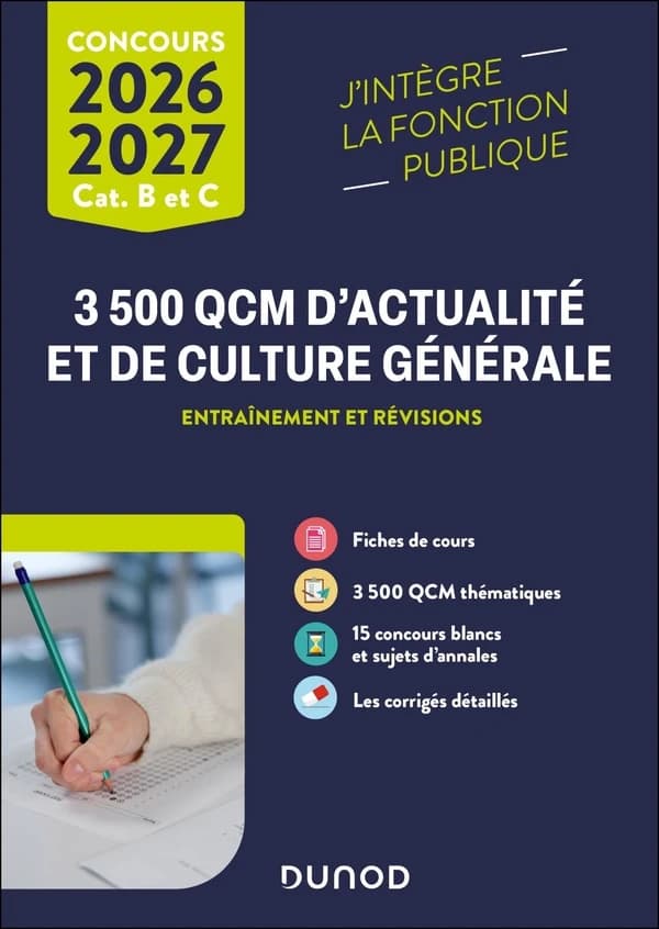 3500 QCM d'actualité et de culture générale : entraînements et révisions