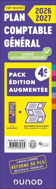 Plan comptable général ; pack édition augmentée : PCG + docs de synthèse (édition 2026