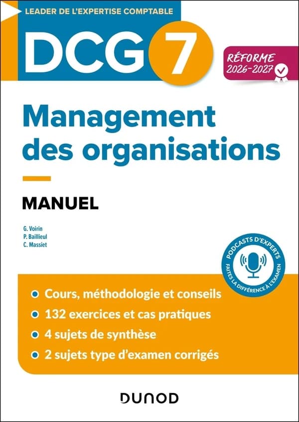 Management des organisations : manuel (Réforme 2026-2027)