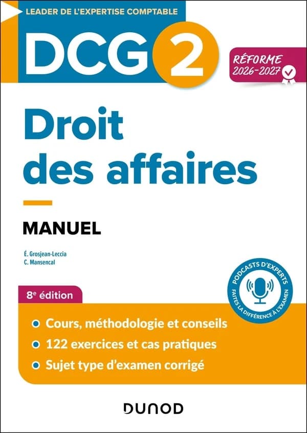 DCG 2 Droit des affaires : manuel Réforme 2026-2027