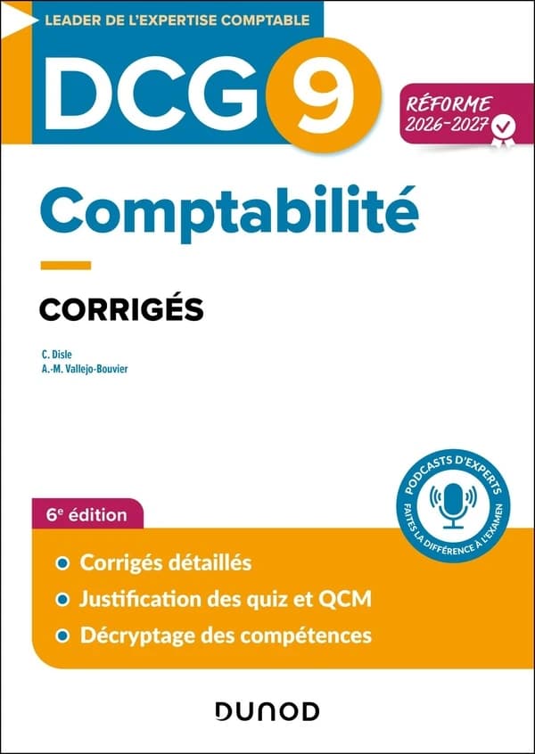 Comptabilité : corrigés - réforme 2026-2027 (6e ed. [2026-2027])