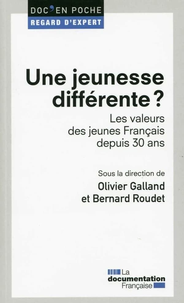 Une jeunesse différente ? : les valeurs des jeunes Français depuis 30 ans ([Nouvelle éd.]) sous la direction d'Olivier Galland,... et Bernard Roudet,...