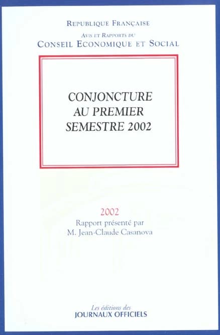 Conjoncture au 1e semestre 2002