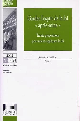 Rapport d'information sur l'évaluation de l'application de la loi n° 99-245 du 30 mars 1999 relative à la responsabilité en matière de dommages consécutifs à l'exploitation minière et à la prévention des risques miniers après la fin de l'exploitation