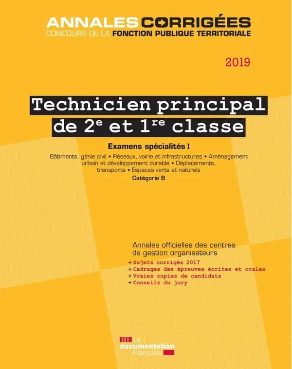 Technicien, technicien principal de 2e et 1re classe 2019 : examens d'avancement de grade et de promotion interne, catégorie B : [filière technique]