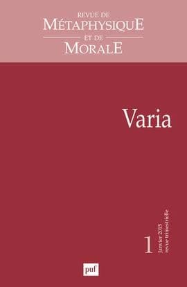 Revue de métaphysique et de morale n.2015