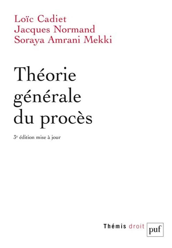 Théorie générale du procès (3e éd. mise à jour) Loïc Cadiet,... Jacques Normand,... Soraya Amrani Mekki,...