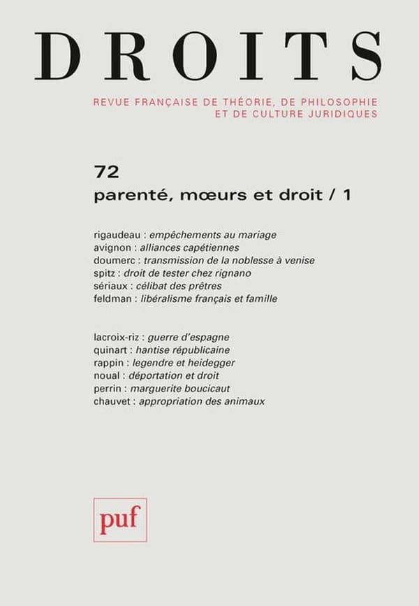 Parenté, moeurs et droit : revue française de théorie, de philosophie et de culture juridiques