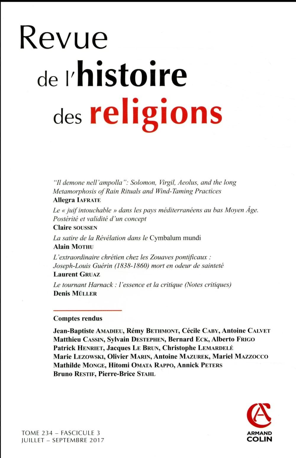 Revue de l'histoire des religions (3
