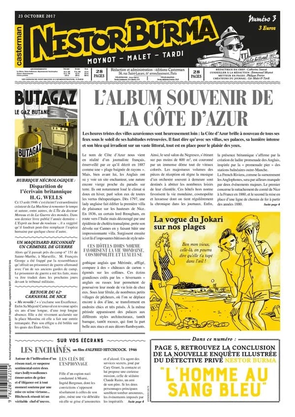Journal de Nestor Burma ; l'homme au sang bleu n.3