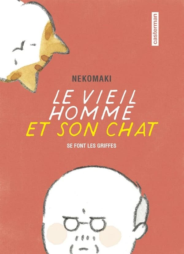 Le vieil homme et son chat se font les griffes