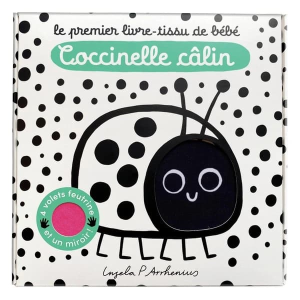 Coccinelle câlin : 4 volets feutrine et un miroir