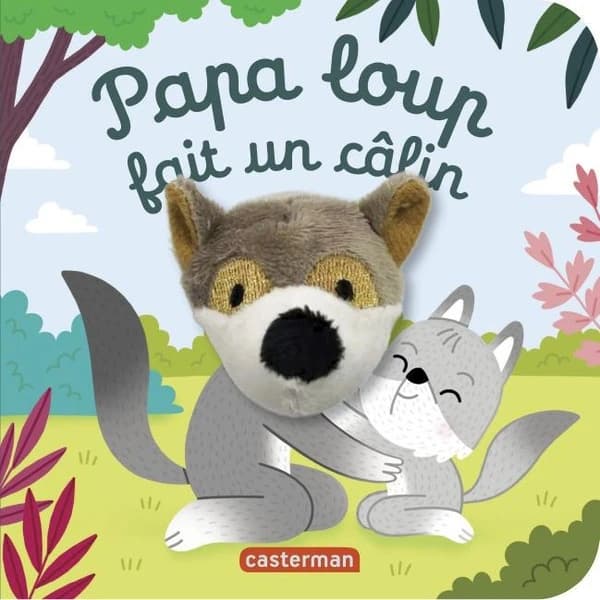 Papa loup fait un câlin