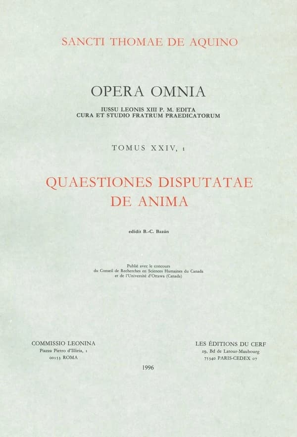 Sancti Thomae de Aquino Opera omnia