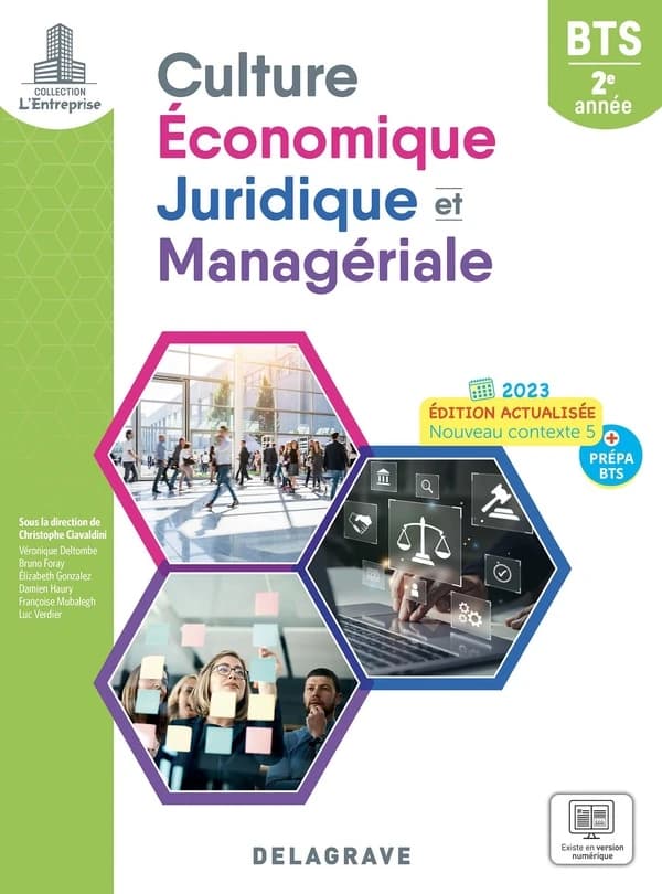 L'entreprise : culture économique, juridique et managériale (CEJM) : 2e année BTS ; pochette élève (édition 2023)