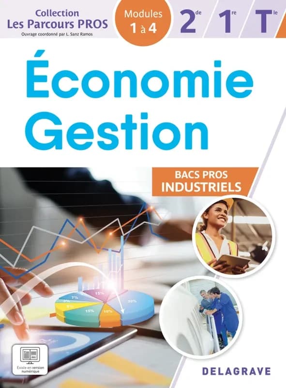 Economie, gestion, 2de, 1re, terminale bacs pro industriels : modules 1 à 4