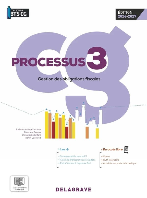Gestion des obligations fiscales BTS Comptabilité Gestion (CG) : Processus 3 Pochette élève