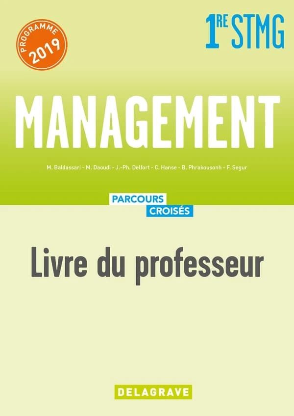 Management 1re STMG : Livre du professeur