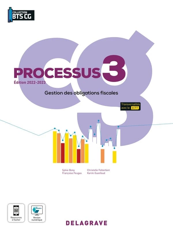 Processus 3 : gestion des obligations fiscales ; BTS CG ; pochette élève
