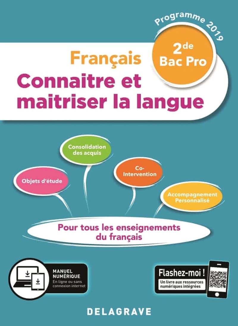 Français ; connaître et maîtriser la langue ; 2de bac pro ; pochette de l'élève (édition 2019)
