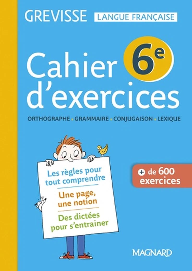 Grevisse langue française : cahier d'exercices ; 6e