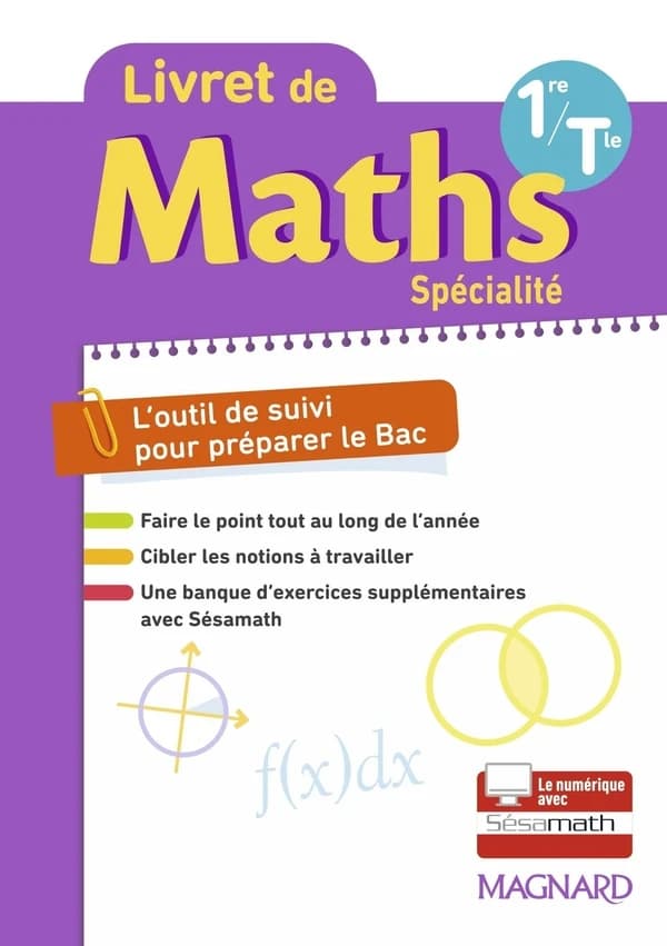 Livret de Maths Spécialité, 1re