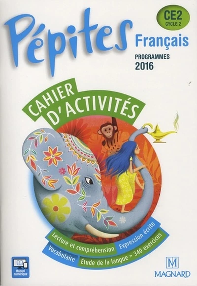 Pépites : français ; cycle 2 ; CE2 ; cahier d'activités (programmes 2016)