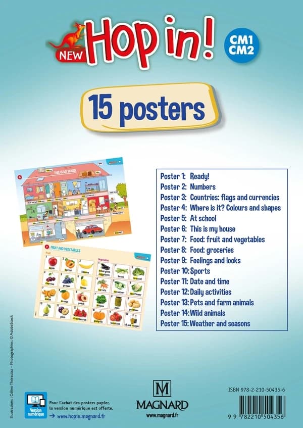 Hop in ! : anglais ; CM1-CM2 ; posters (édition 2019)