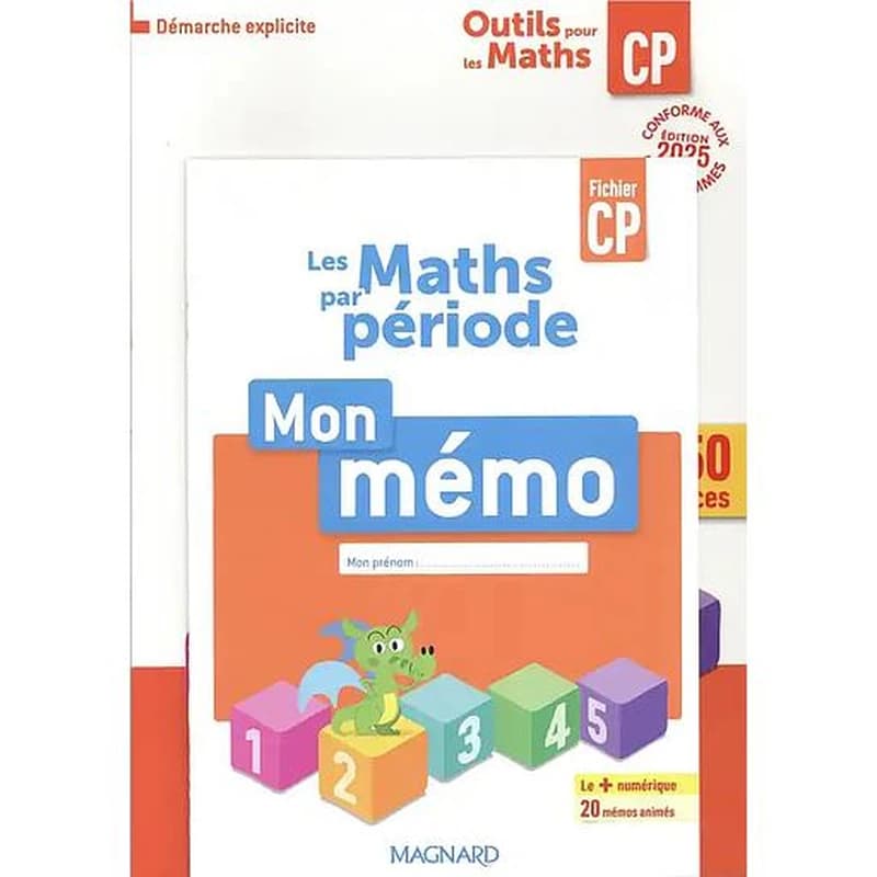 Outils pour les maths : CP par période ; Fichier 1 + Fichier 2 + Mémo