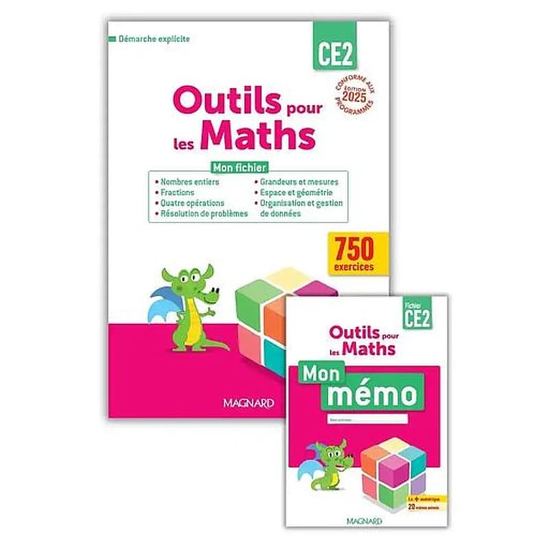 Outils pour les maths : CE2 : par domaine ; Fichier de l'élève + Mémo