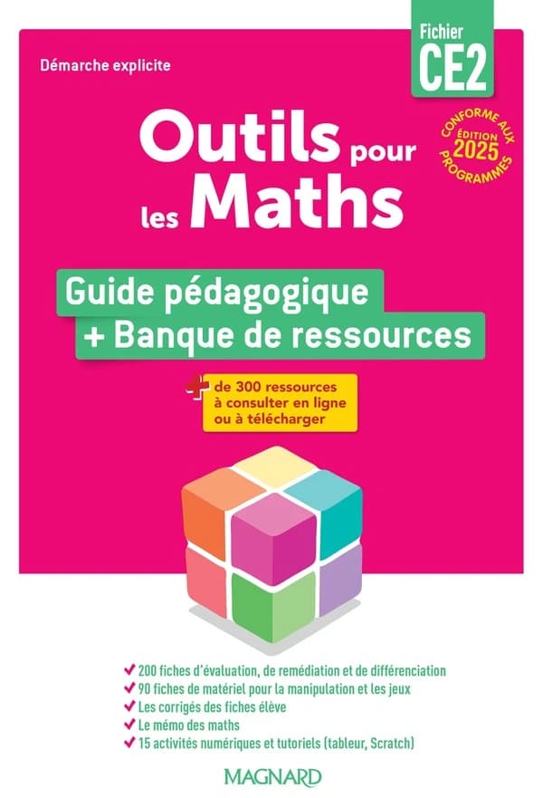 Outils pour les maths : CE2 : Guide du fichier + Banque de ressources (édition 2025)