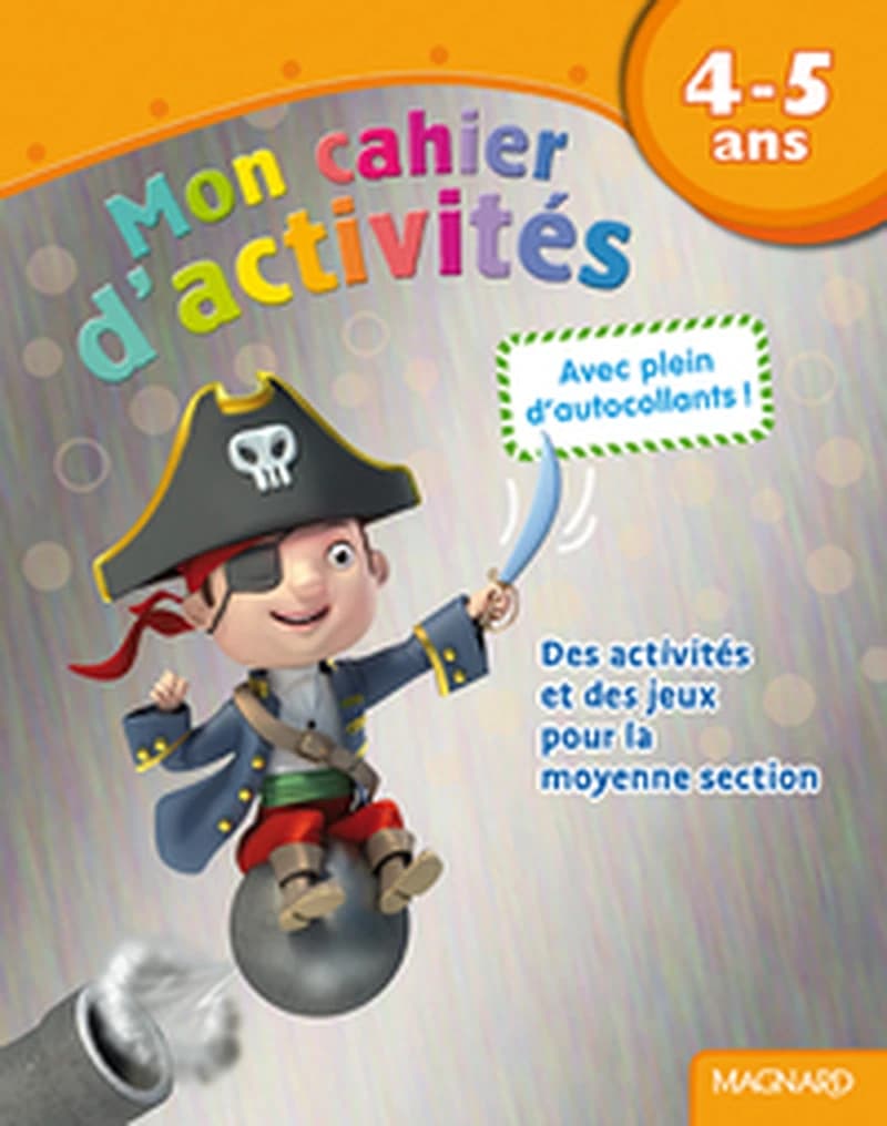 4 - 5 ANS MON CAHIER D'ACTIVITES PIRATE