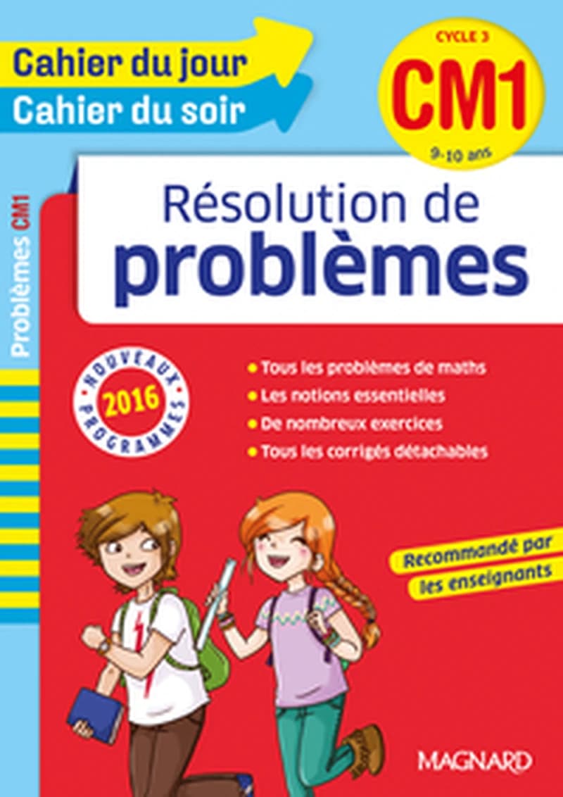 2016 CAHIER DU JOUR CAHIER DU SOIR RESOLUTION DE PROBLEMES CM1 9 10 ANS