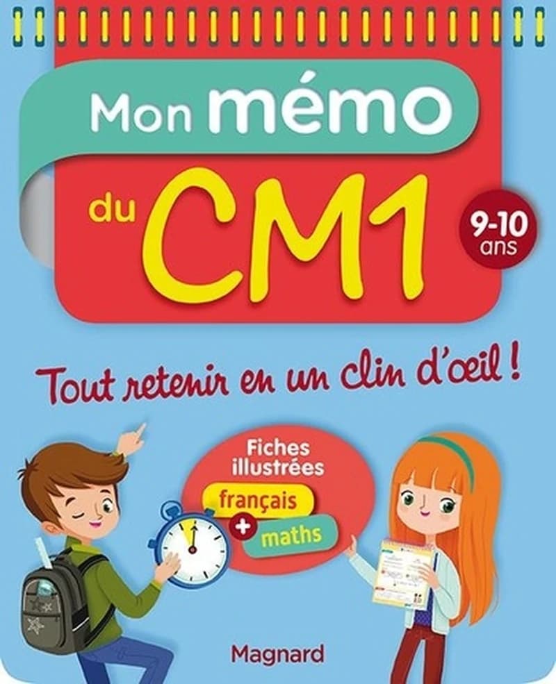 Mon mémo ; du CM1 ; 9-10 ans ; tout retenir en un clin d'oeil !