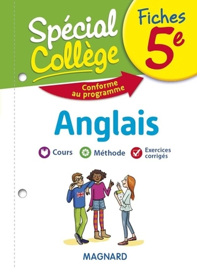 Spécial collège ; anglais ; 5e ; fiches