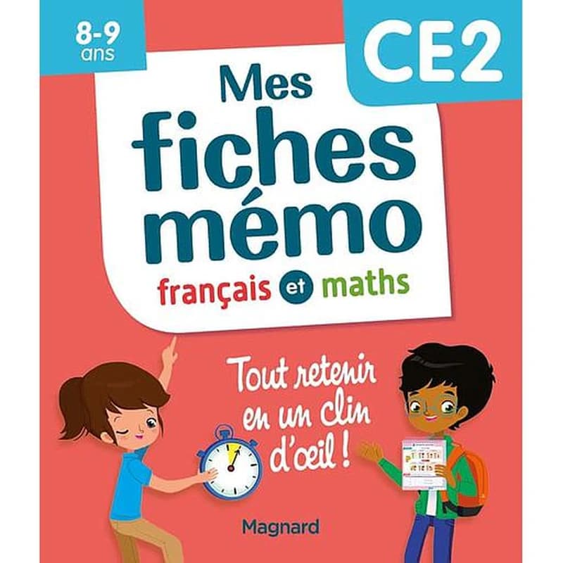 Mon mémo : mes fiches français et maths CE2 ; tout retenir en un clin d'oeil