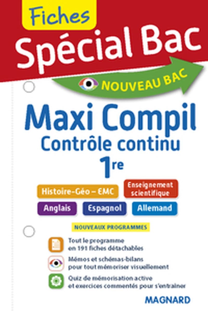 Spécial bac ; maxi-compil de fiches ; 1re ; contrôle continu (édition 2019)