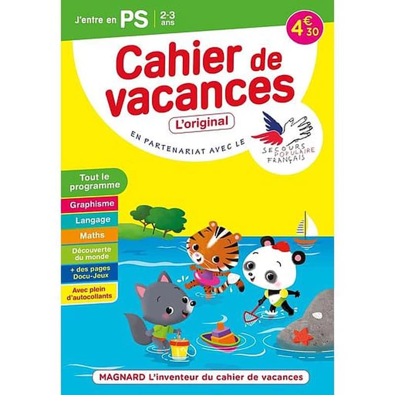 Cahier de vacances ; j'entre en PS
