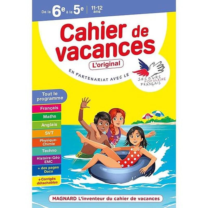 CAHIER DE VACANCES 2021, DE LA 6E VERS LA 5E - MAGNARD, L'INVENTEUR DES CAHIERS DE VACANCES