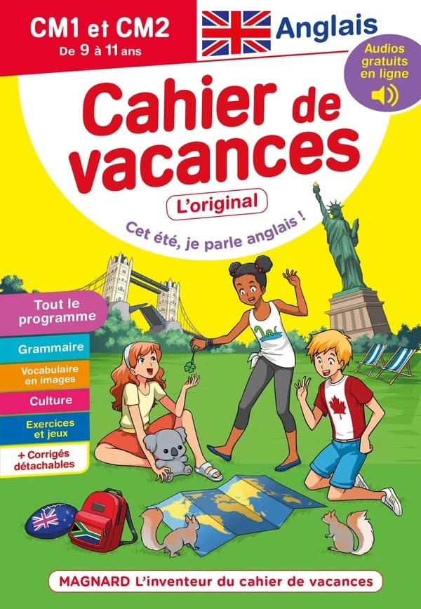 Cahier de vacances ; anglais ; primaire ; CM1-CM2 ; 9