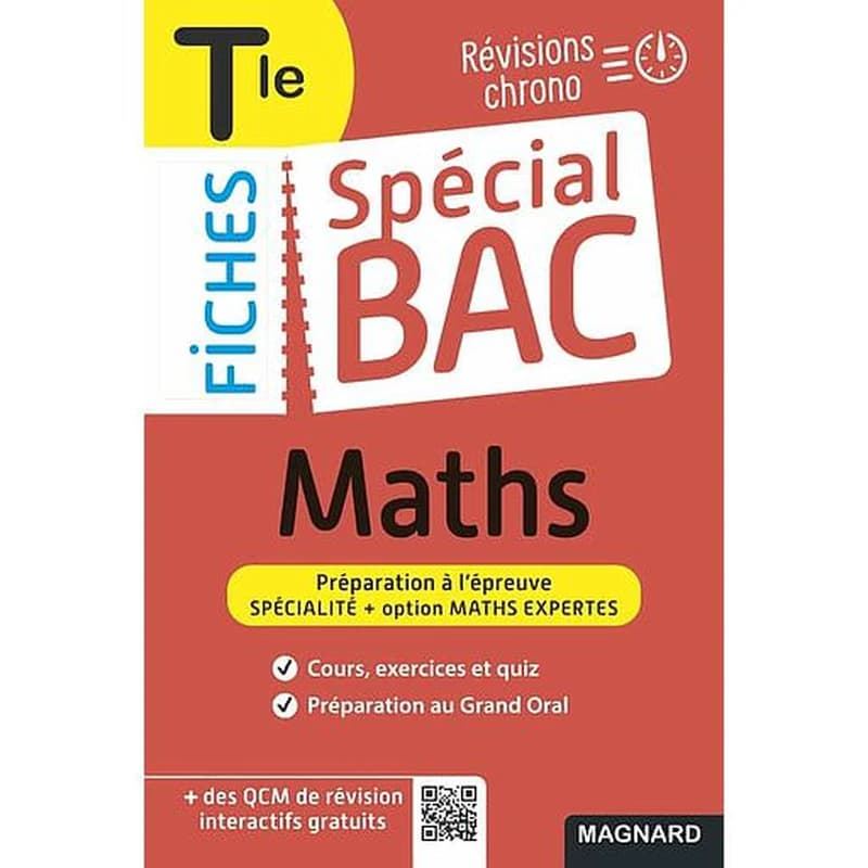 Fiches spécial bac : maths + maths expertes ; terminale bac 2022 ; tout le programme en 61 fiches, mémos, schémas-bilans, exercices et QCM