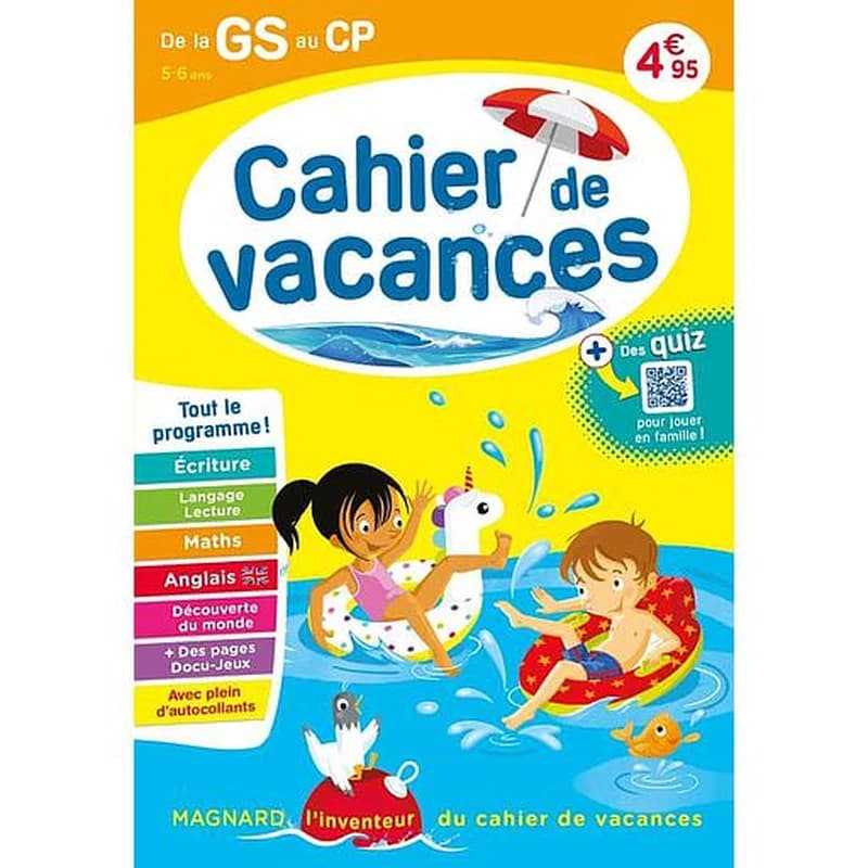 Cahier de vacances : de la GS vers le CP (édition 2023)