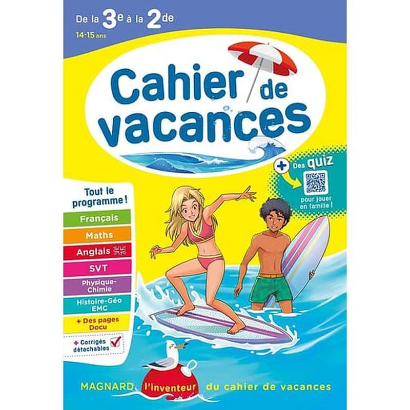 Cahier de vacances : de la 3e vers la 2de (édition 2023)