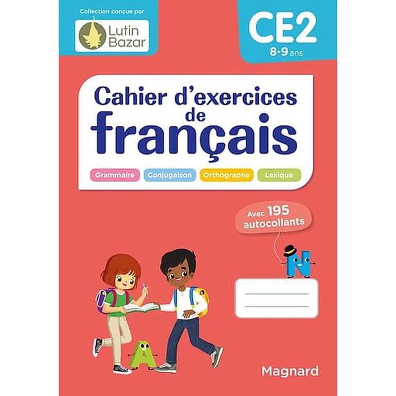 Cahier d'exercices de français CE2 - Avec 195 autocollants