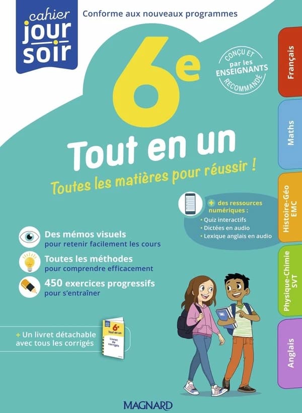 Tout en un 6e : + un livret de corrigés détachable