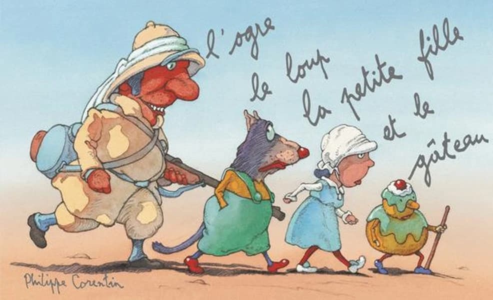 L'ogre, le loup, la petite fille et le gâteau : (couverture rigide)