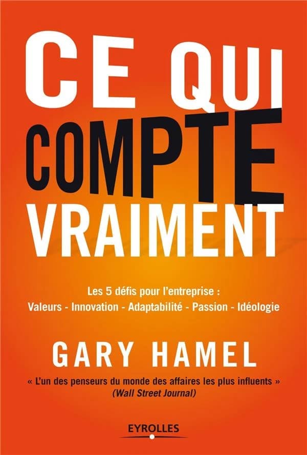 Ce qui compte vraiment : les 5 défis pour l'entreprise : valeurs, innovation, adaptabilité, passion, idéologie