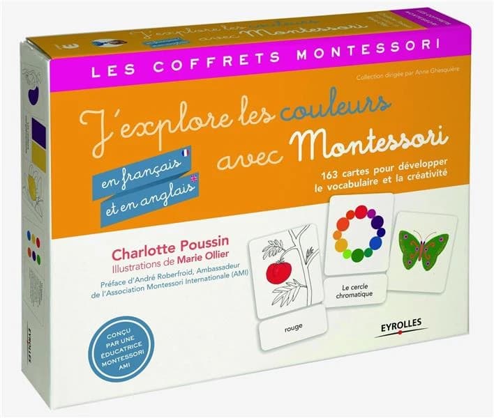 J'explore les couleurs avec Montessori : en français et en anglais : 163 cartes pour développer le vocabulaire et la créativité